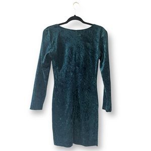 All That Jazz Green Velvet Dress, M, Made in the USA